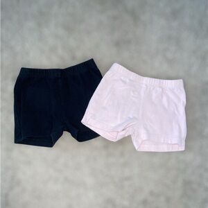 Children’s Place Girls Sz 4‎ Black and Pink Shorts Set